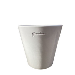 Pot Petit Cuvier Haut 10*10 Email Blanc de Goicoechea - POTIER CERAMISTE dans Pots en terre cuite