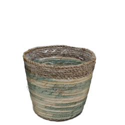 Panier fibres naturelles + liner kaki 20 de Jardinerie Bordeaux Libourne Gironde dans Cache-pot et pot déco