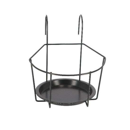 Support pot pour balcon gris l de Esschert design - deco maison et jardin dans selette - porte-plantes - roule pot