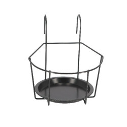 Support pot pour balcon gris l de Esschert design - deco maison et jardin dans selette - porte-plantes - roule pot