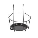 Support pot pour balcon gris l de Esschert design - deco maison et jardin dans selette - porte-plantes - roule pot