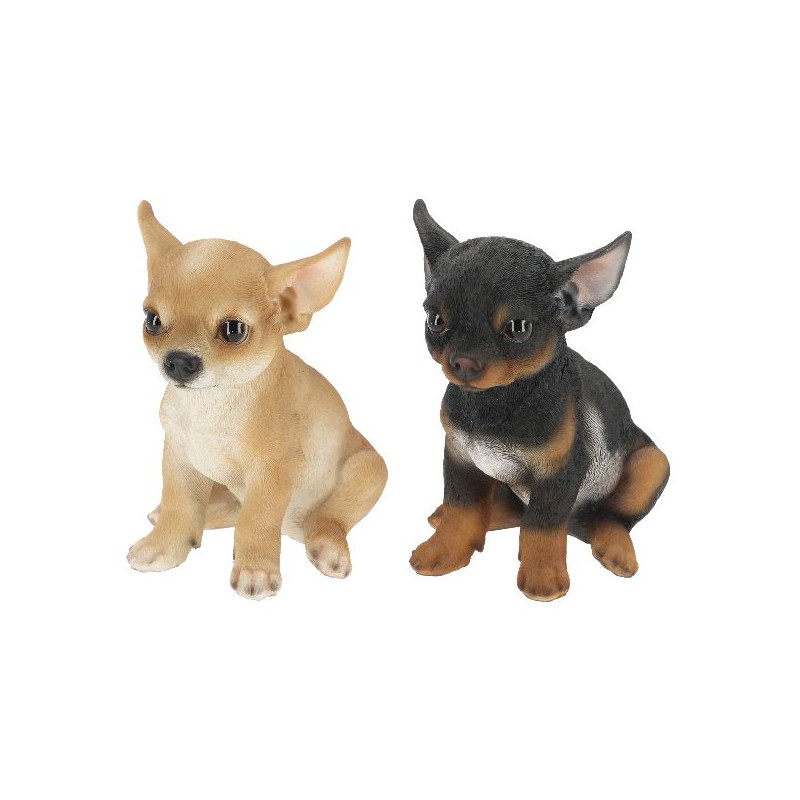 Chiot chihuahua assis de Esschert design - deco maison et jardin dans Sculpture et sujet