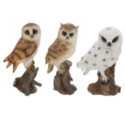 Chouette sur tronc m de Esschert design - deco maison et jardin dans Sculpture et sujet