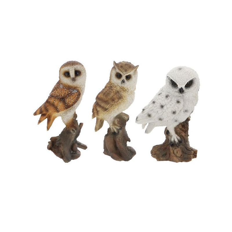 Chouette sur tronc m de Esschert design - deco maison et jardin dans Sculpture et sujet