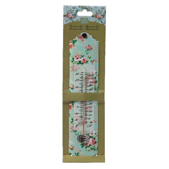 Thermomètre décor roses de Esschert design - deco maison et jardin dans Thermométre - Pluviometre - Baromètre
