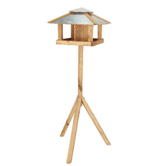 Mangeoire chêne carré avec silo de Esschert design - deco maison et jardin dans Nichoirs, Mangeoires et accessoires