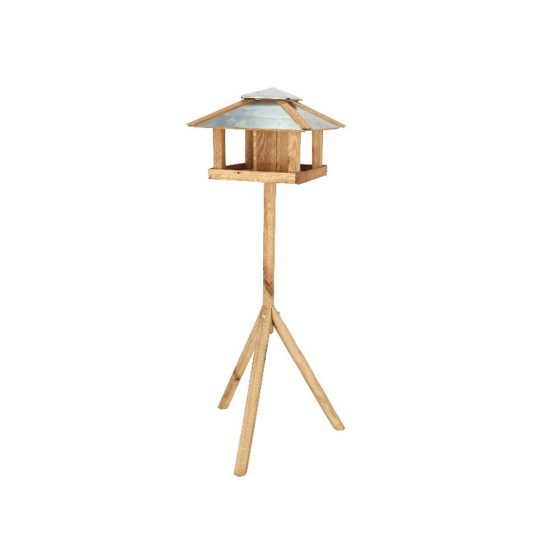 Mangeoire chêne carré avec silo de Esschert design - deco maison et jardin dans Nichoirs, Mangeoires et accessoires