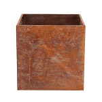 Pot de fleurs acier corten carré de Esschert design - deco maison et jardin dans Cache-pot et pot déco