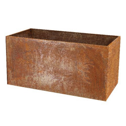 Pot de fleurs en acier corten rectangulaire - Élégance et durabilité pour votre extérieur de Esschert design - deco maison et...