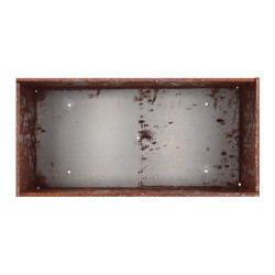 Pot de fleurs en acier corten rectangulaire - Élégance et durabilité pour votre extérieur de Esschert design - deco maison et...