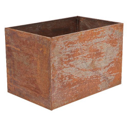 Pot de fleurs acier corten rect. s de Esschert design - deco maison et jardin dans Jardinieres