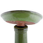 Bain oiseau céram. sur pied vert de Esschert design - deco maison et jardin dans Nichoirs, Mangeoires et accessoires