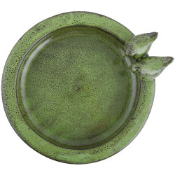 Bain oiseau céram. sur pied vert de Esschert design - deco maison et jardin dans Nichoirs, Mangeoires et accessoires