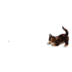 Chat jouant marron de Esschert design - deco maison et jardin dans Sculpture et sujet