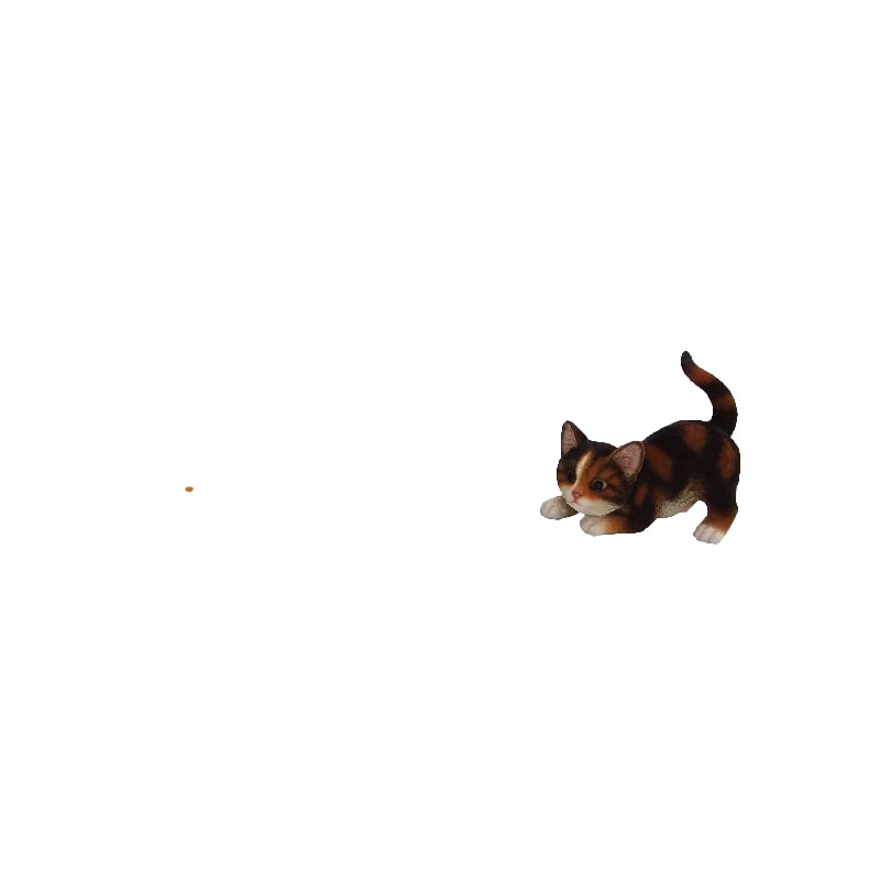 Chat jouant marron de Esschert design - deco maison et jardin dans Sculpture et sujet