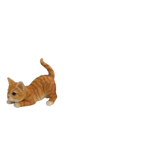 Chat jouant orange de Esschert design - deco maison et jardin dans Sculpture et sujet