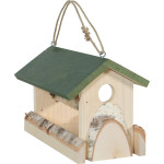Mangeoire bois hut xl vert de Zolux - Produit pour animaux dans Nichoirs, Mangeoires et accessoires