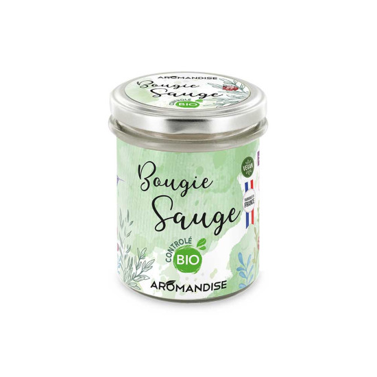 Bougie sauge bio de Aromandise dans Bougie parfumée