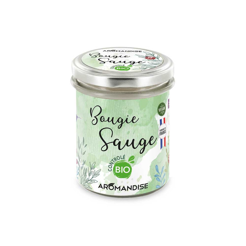Bougie sauge bio de Aromandise dans Bougie parfumée