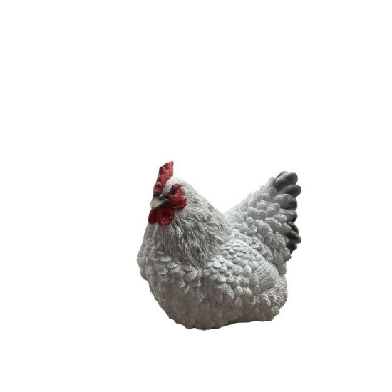 Poule couchée blanc de Esschert design - deco maison et jardin dans Statue pour le jardin