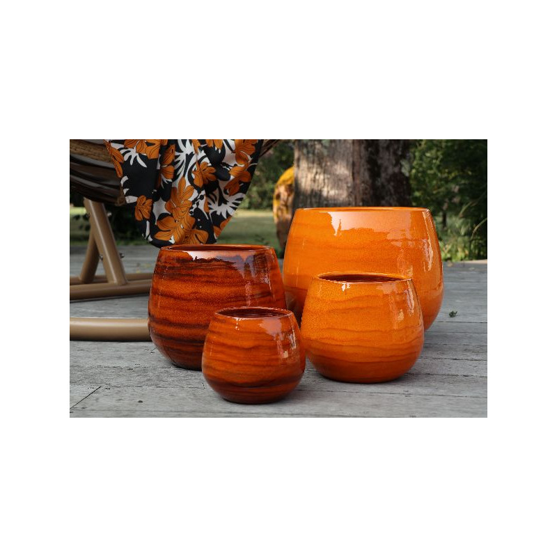 Pot cancale savane d14 h14 de Poterie d'Albi - Poterie de qualité à Bordeaux dans Les Poteries d'Albi