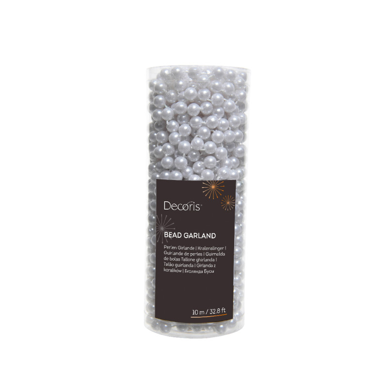 Guirlande de perles 10m blanc hiver deco noël de Déco de Noël - Jardinerie Bordeaux et Libourne dans Guirlande pour sapin de ...