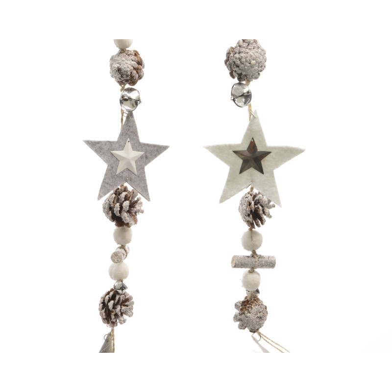 /Guirlande pomme pin clochettes. etoiles 120cm de Déco de Noël - Jardinerie Bordeaux et Libourne dans Guirlande pour sapin de...