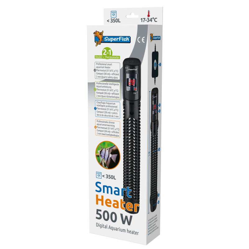 Chauffage aquarium 500 watt de Superfish - Aquadistri - accessoires pour aquarium et bassin dans Chauffage / temperature d'aq...