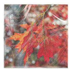 Serviettes pap champignon/feuilles de Esschert design - deco maison et jardin dans Serviette en papier