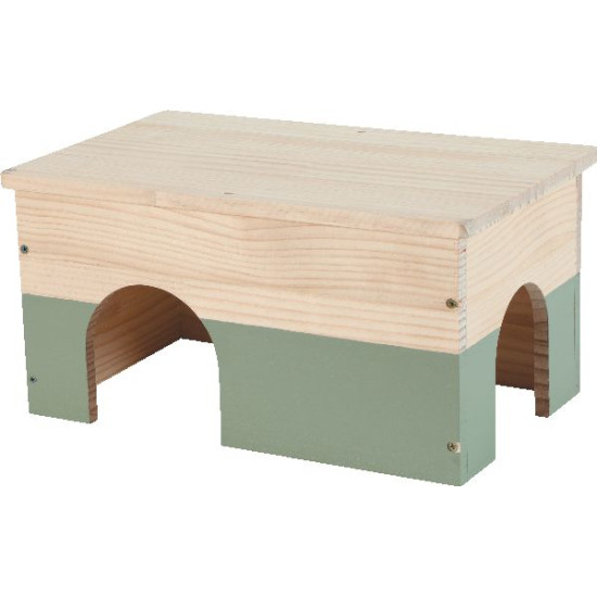 Maison bois lapin nlife ver de Zolux - Produit pour animaux dans Accessoires pour rongeurs