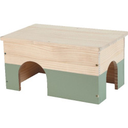 Maison bois lapin nlife ver de Zolux - Produit pour animaux dans Accessoires pour rongeurs