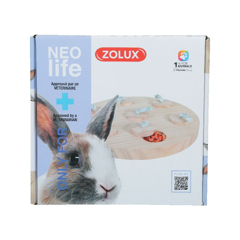 Plateau friandises bois lapin nlife de Zolux - Produit pour animaux dans Accessoires pour rongeurs