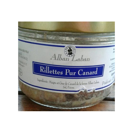RILLETTES CANARD 100% 180G LABAN de Table des producteurs Libourne dans 🥔 Apéritifs à manger