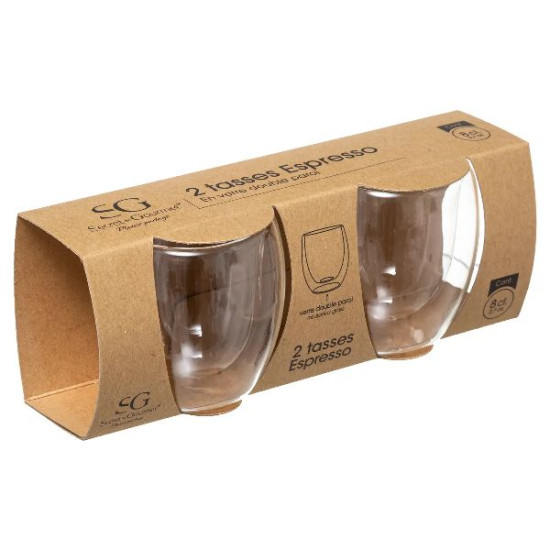 Tasse espresso double paroi x2 clea 8cl de Jardinerie Bordeaux Libourne Gironde dans Tasse et mugs