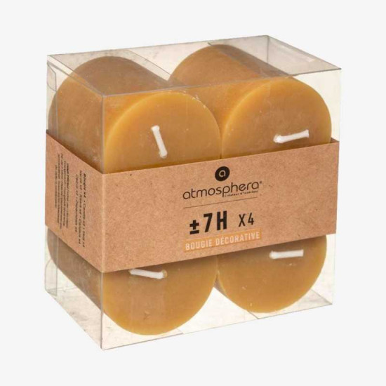 Bougie olia jaune d4.5x4 de Jardinerie Bordeaux Libourne Gironde dans 🕯️ Bougies et encens