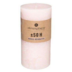 Bougie ronde olia rose d6.8 h14cm de Jardinerie Bordeaux Libourne Gironde dans 🕯️ Bougies et encens