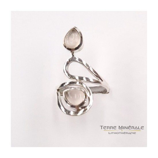 /Bague argent 925 réglable 05 quartz rose aa de Camille ambiance nature dans 💎 Bijoux et accessoires ésotériques