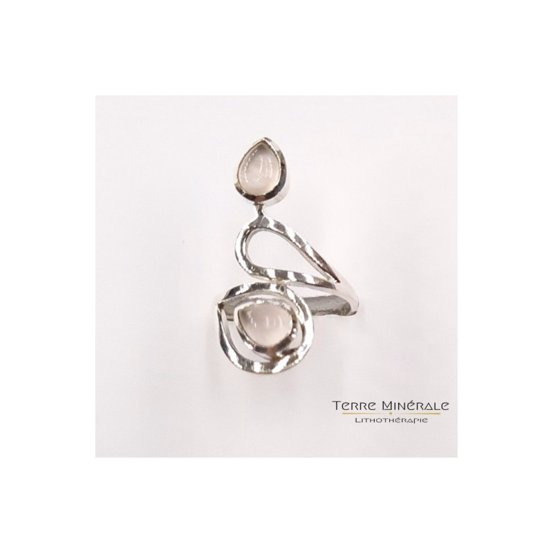/Bague argent 925 réglable 05 quartz rose aa de Camille ambiance nature dans 💎 Bijoux et accessoires ésotériques