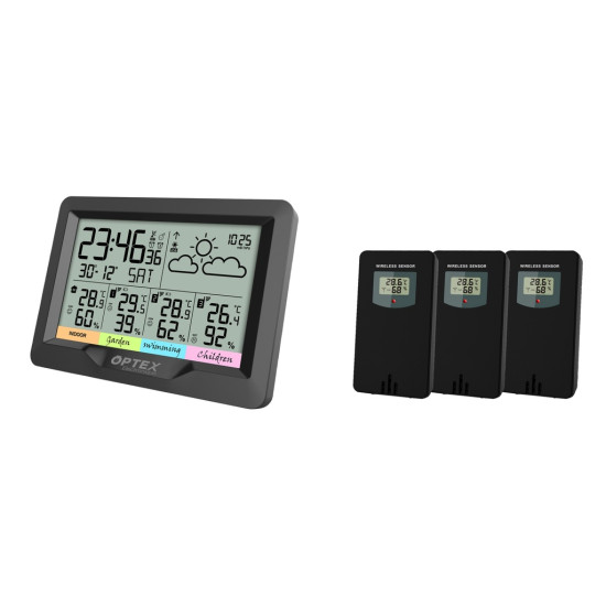 Station meteo avec 3 sondes exterieures de Jardinerie Bordeaux Libourne Gironde dans Thermométre - Pluviometre - Baromètre