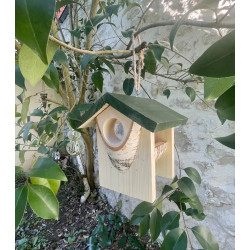 Mangeoire bois hut l vert de Zolux - Produit pour animaux dans Nichoirs, Mangeoires et accessoires
