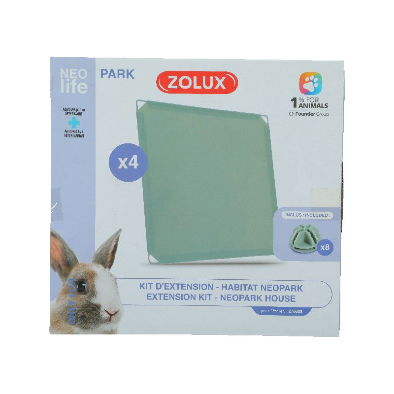Kit 4 plaque exterieur habitat lapin nlife de Zolux - Produit pour animaux dans Cages pour rongeurs