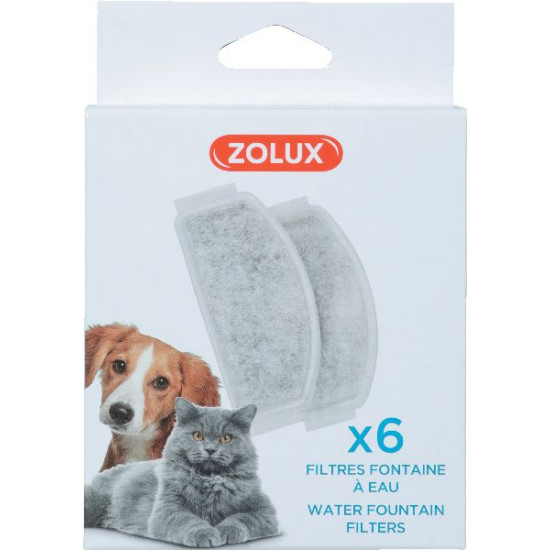 Filtres fontaine a eau calypso x6 de Zolux - Produit pour animaux dans Gamelles, distributeurs et fontaines pour chats