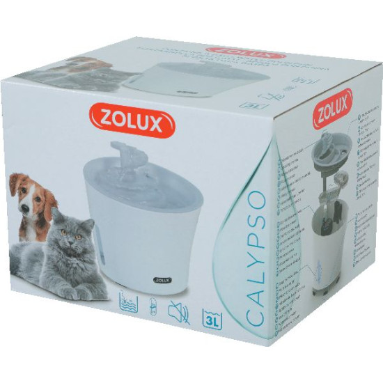 Fontaine a eau calypso 3l gris de Zolux - Produit pour animaux dans Gamelles, distributeurs et fontaines pour chats