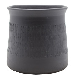 Cache-pot d20 h19cm ceramique noir elba de Jardinerie Bordeaux Libourne Gironde dans Cache-pot et pot déco