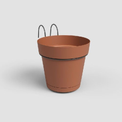 Kit Balcon Pot Capri 20Cm Coloris Terre Cuite de Artevasi - Vases et jardinières Déco dans Pots en plastique