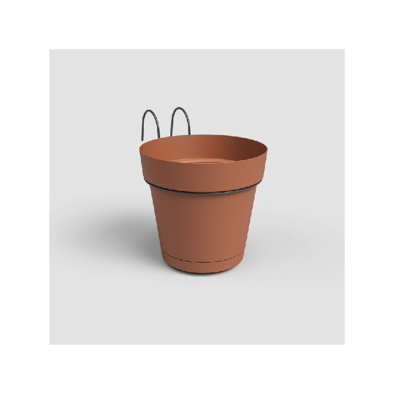 Kit Balcon Pot Capri 20Cm Coloris Terre Cuite de Artevasi - Vases et jardinières Déco dans Pots en plastique