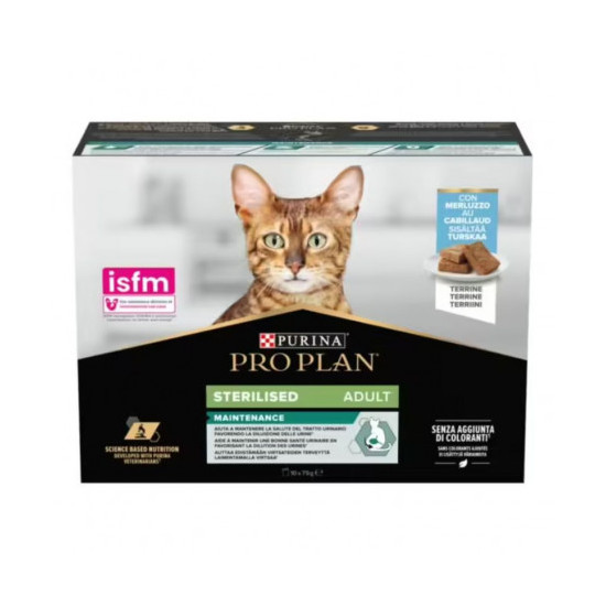 PROPLAN CHAT MOUSSE CABILLAUD 10*85G de Proplan - croquette chien et chat dans Patees pour chats