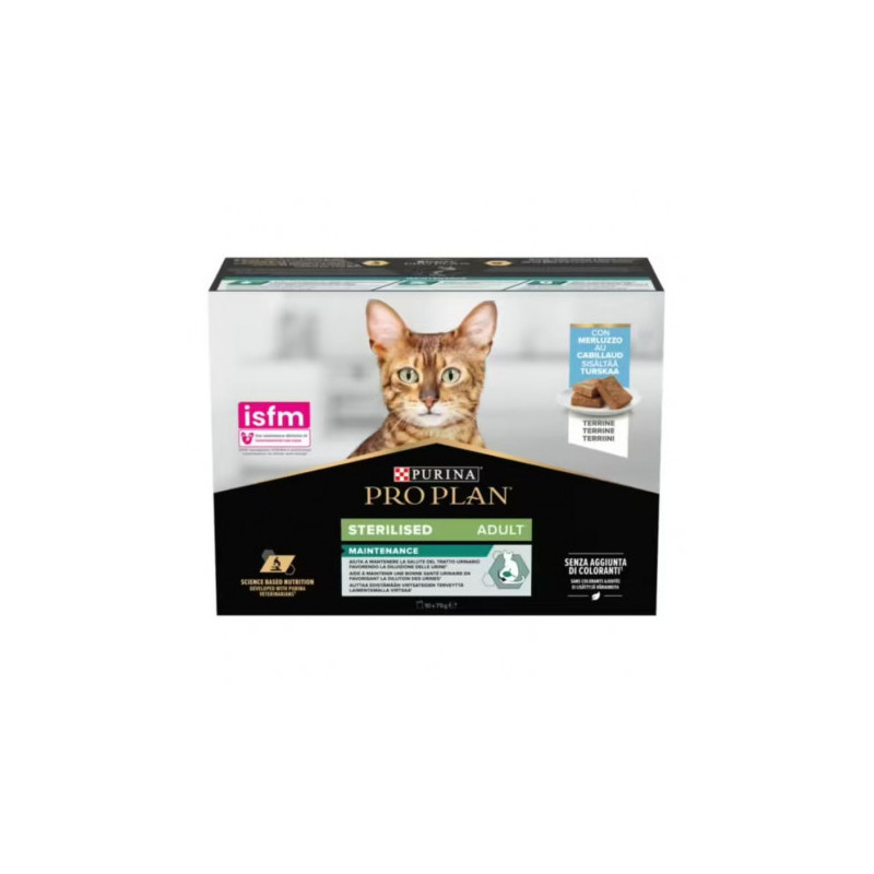 PROPLAN CHAT MOUSSE CABILLAUD 10*85G de Proplan - croquette chien et chat dans Patees pour chats