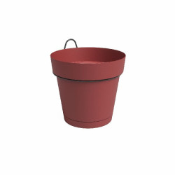 Kit mur pot capri res.eau 20cm rouge foncé de Artevasi - Vases et jardinières Déco dans Pots en plastique