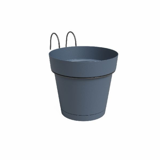 Kit balcon pot capri res.eau 20cm bleu ardois de Artevasi - Vases et jardinières Déco dans Pots en plastique